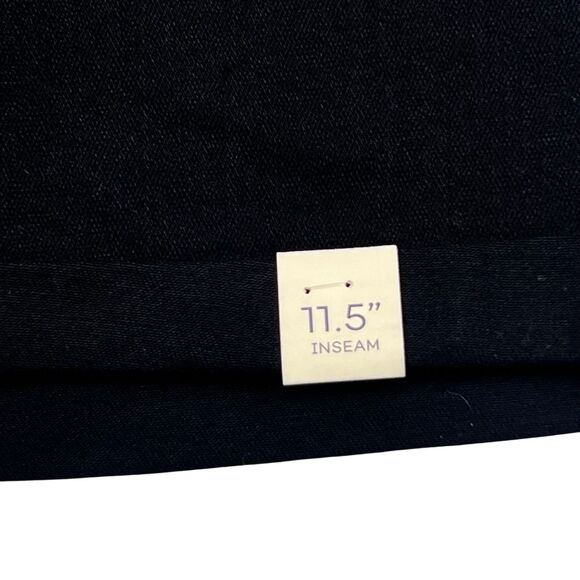 St John’s Bay Shorts Womens 28W Black Bermuda Rolled Cuff Tummy Control Denim - Picture 15 of 15